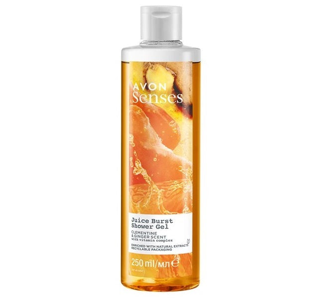AVON Senses gel douche Juice Burst Clémentine & Gingembre