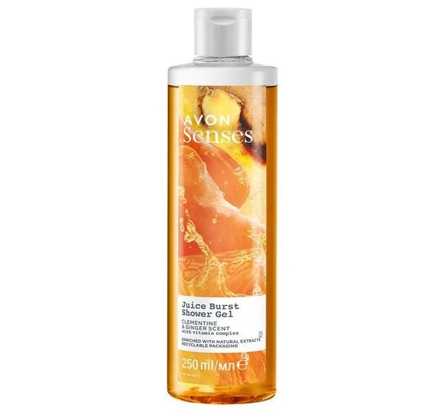 AVON Senses gel douche Juice Burst Clémentine & Gingembre