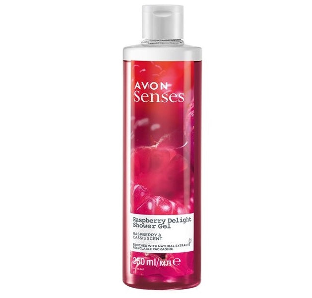 AVON Senses gel douche Framboise & Cassis