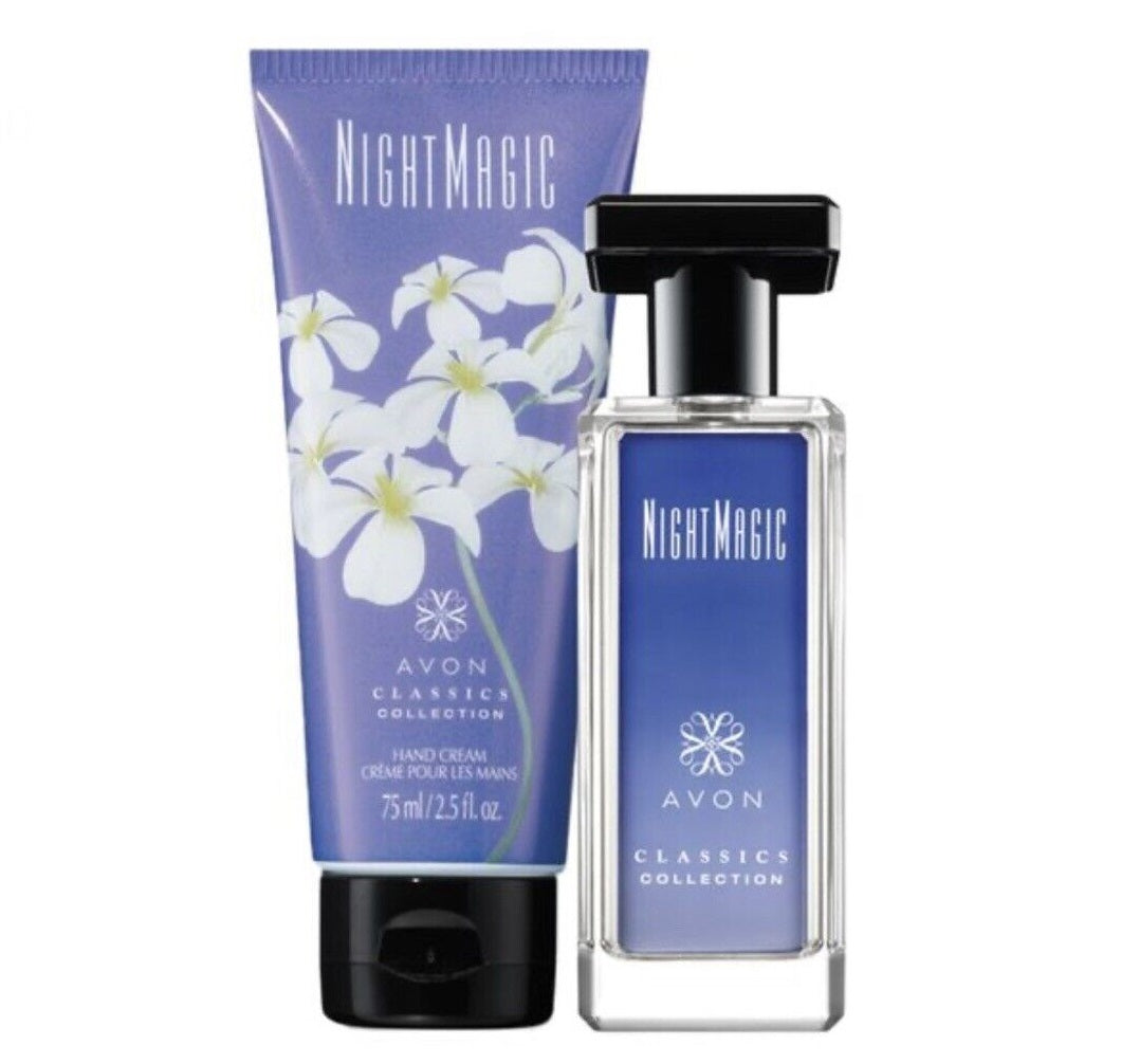 Set parfum AVON Night Magic avec crème à main