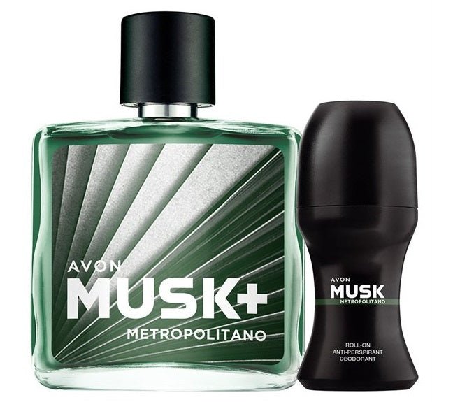 Set Avon Musk Metropolitano + deodorant