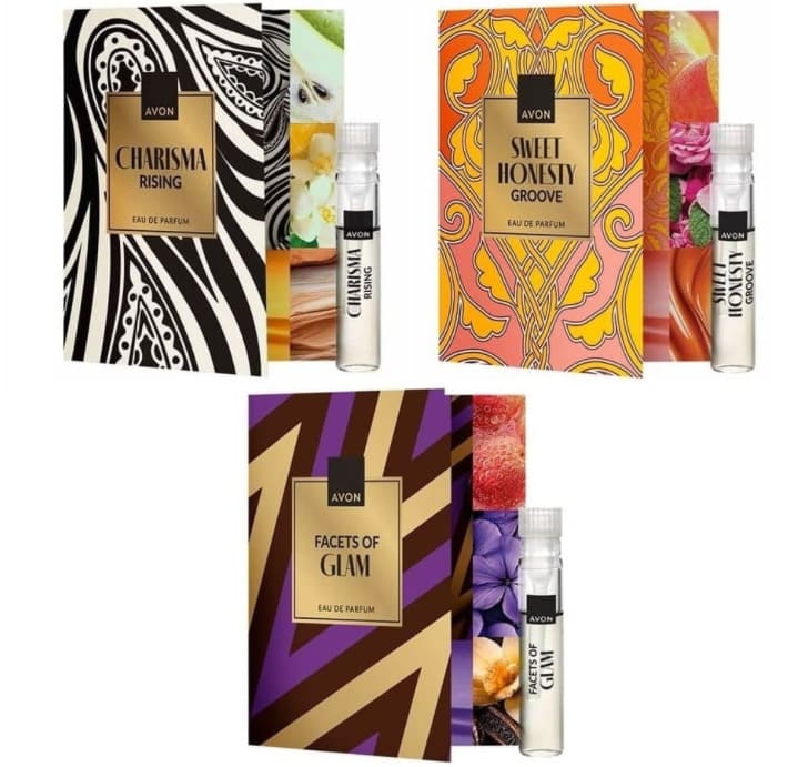 Sample parfum Avon Sweet Honesty Groove Charisma Rising Facets of Glam