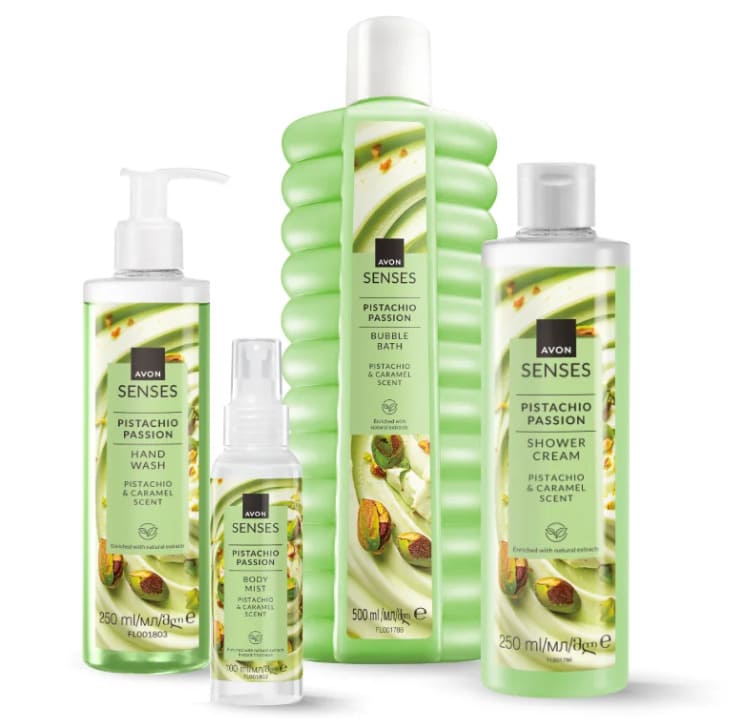 Coffret rituel complet corps Avon Senses Pistachio Passion