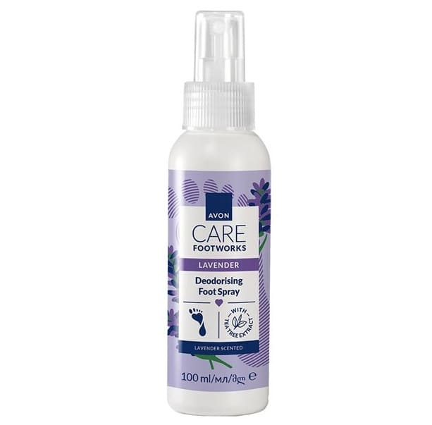 AVON Foot Works spray désodorisant pieds et chaussures lavande