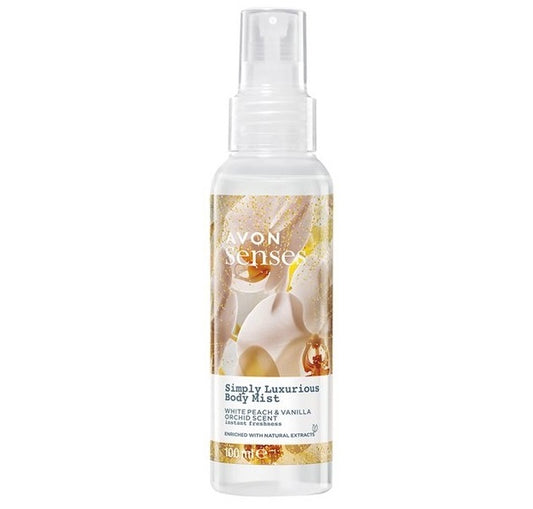 AVON spray  Simply Luxurious  pêche blanche et vanille orchidée
