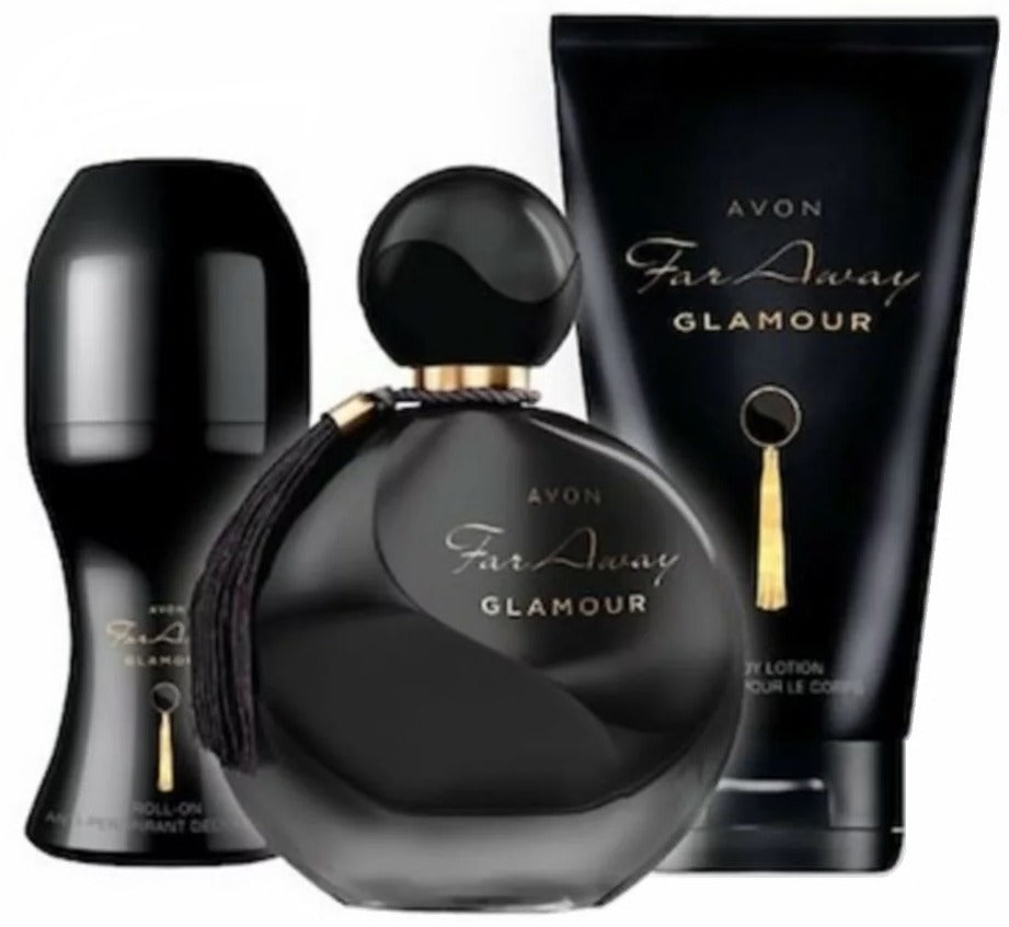 AVON Far Away Glamour eau de pafum lot de 3 produits - AVONIKA