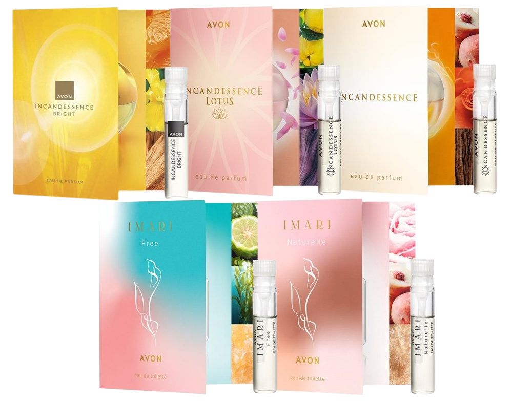 Ecartes échantillons parfums Avon femme