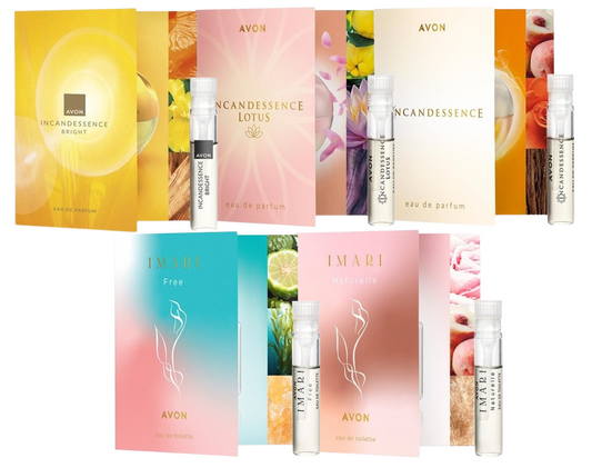 Ecartes échantillons parfums Avon femme