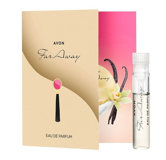Carte échantillon de parfum AVON Far Away