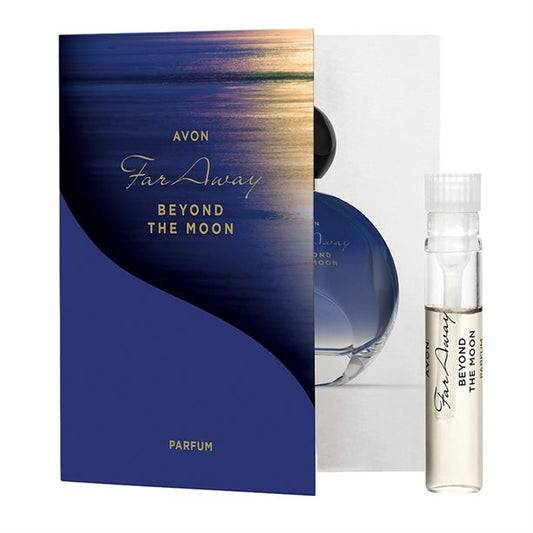 Carte échantillon de parfum AVON Far Away Beyond The Moon