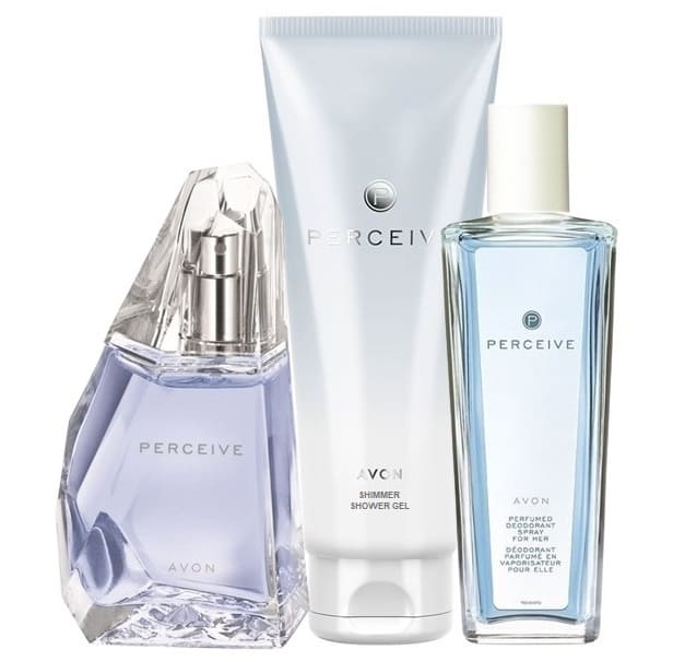 Set Parfum Perceive, deo spray & gel douche