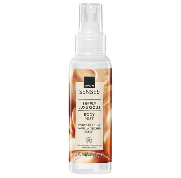AVON spray  Simply Luxurious  pêche blanche et vanille orchidée