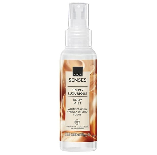 AVON spray  Simply Luxurious  pêche blanche et vanille orchidée