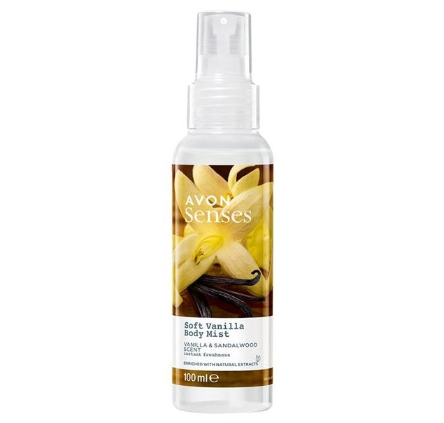 AVON spray parfumé pour le corps senteur de vanille et de bois de santal