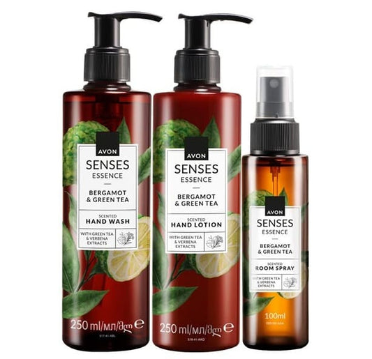 Trio Avon Senses Essence bergamote & thé vert