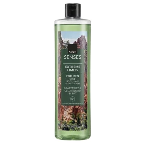 AVON Senses gel douche shampoo Extreme Limits  500 ml