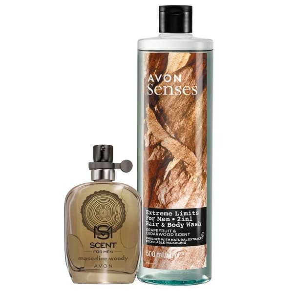 AVON Scent Masculine Woody lot cadeau  pour homme