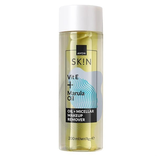 Eau Micellaire démaquillante Avon SK!N huile Marula & Vitamine E - 200 ml
