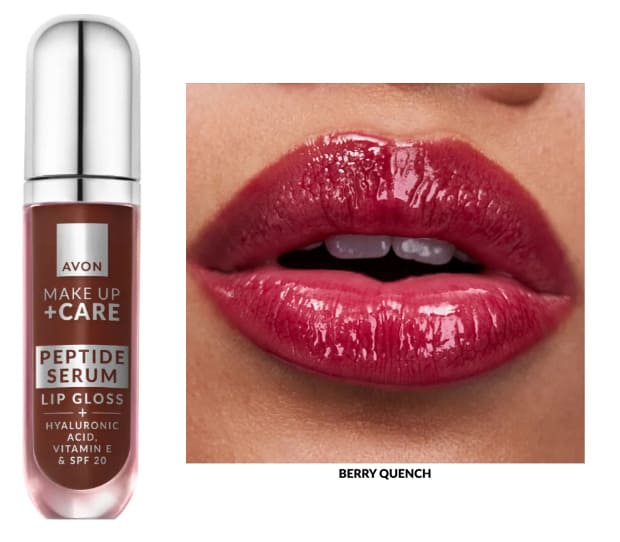 Avon Lipgloss Serum Peptid Berry Quench