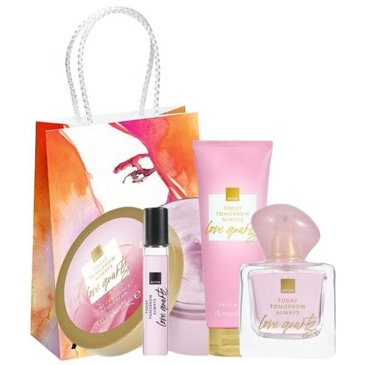 Coffret Avon Love Quartz Parfum Mask Crème Mini Spray