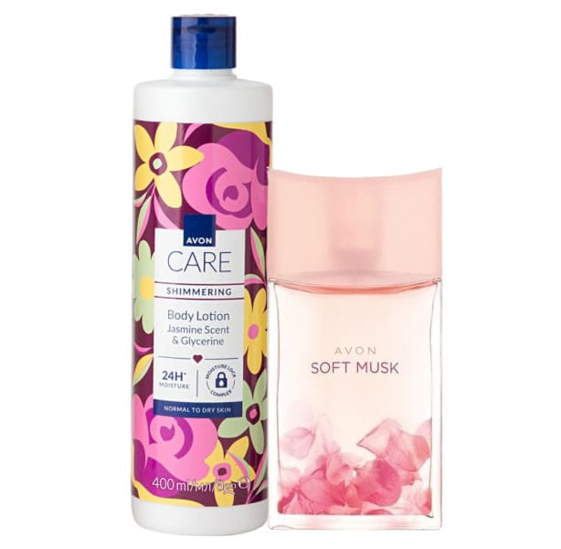 Duo Avon Soft Musk EDT & lait corporel au jasmin