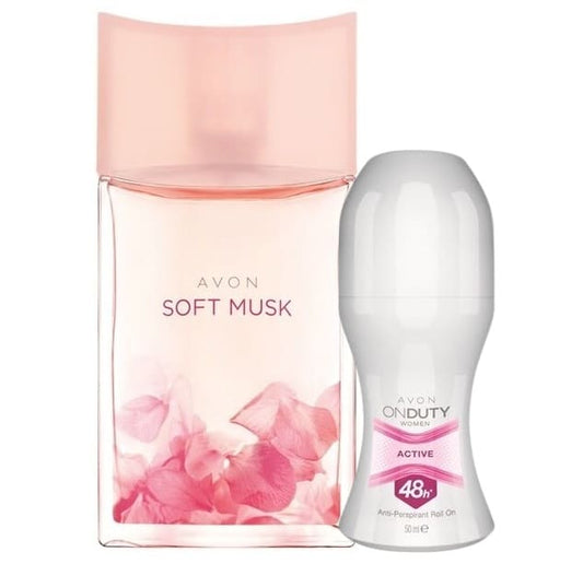 Duo AVON Soft Musk - Eau de Toilette & Deoroller