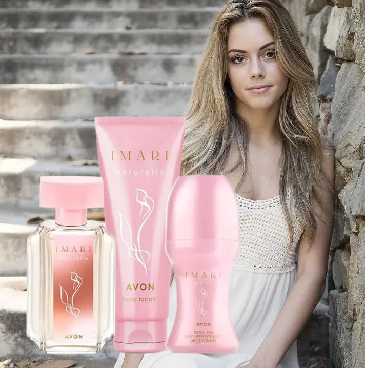 Coffret Avon Imari Naturelle et jeune femme