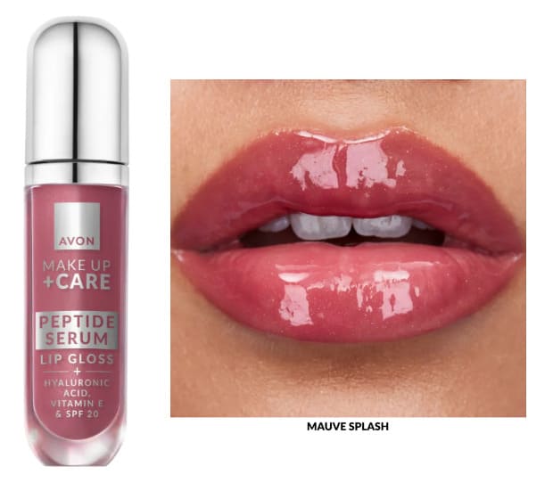 Avon Lipgloss Serum Peptid Mauve Splash