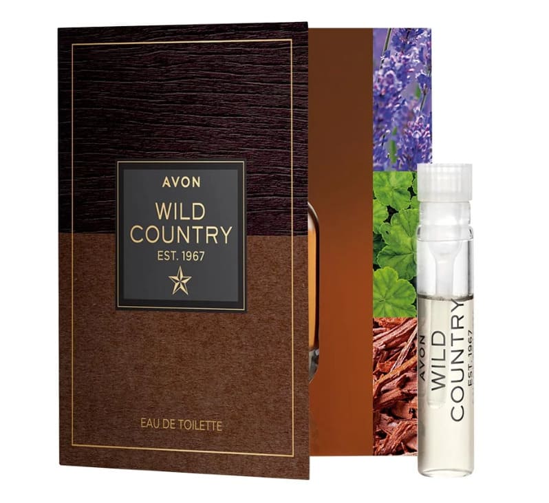Carte échantillon parfum Avon Wild Country