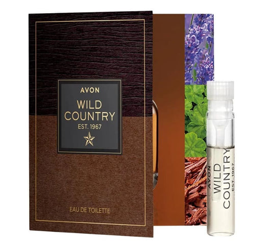 Carte échantillon parfum Avon Wild Country
