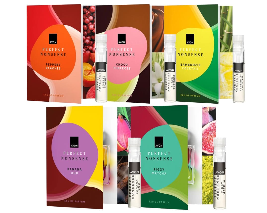 5 cartes échantillons parfums Avon Perfect Nonsense