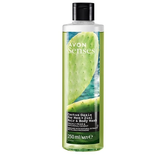 AVON Senses Cactus Oasis shampoo & gel douche 