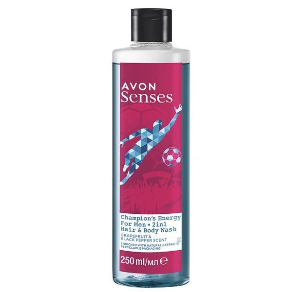 AVON Senses Champion's Energy shampoo & gel douche