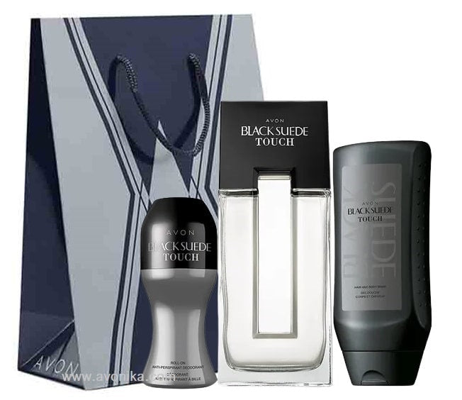 Coffret cadeau parfum AVON Black Suede Touch
