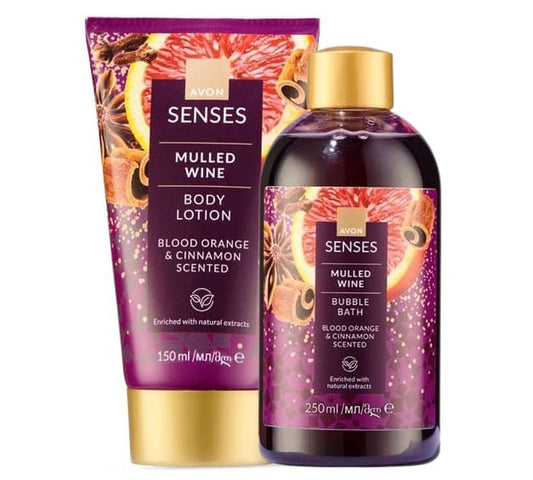 Set Avon Senses Mulled Wine Body Lotion & Bubble Bath