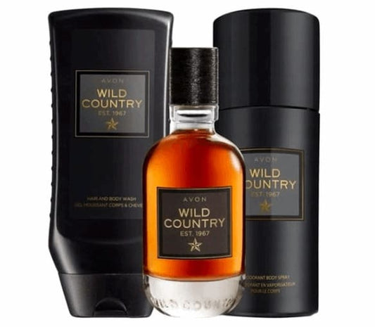 Coffret Parfum Avon Wild Country incluant 3 produits