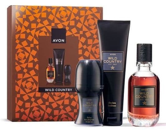 Coffret Parfum Avon Wild Country incluant 3 produits
