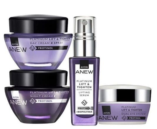 Coffret anti-âge Avon Anew Platinum crèmes sérum dual yeux