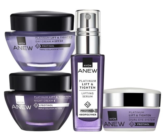 Coffret anti-âge Avon Anew Platinum crèmes sérum dual yeux