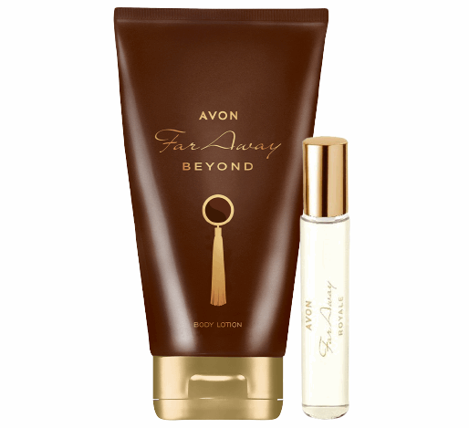Lait parfumé Avon Far Away Beyond  + Mini parfum 