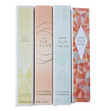 Set  AVON EVE Collection 4 eaux de parfum spray