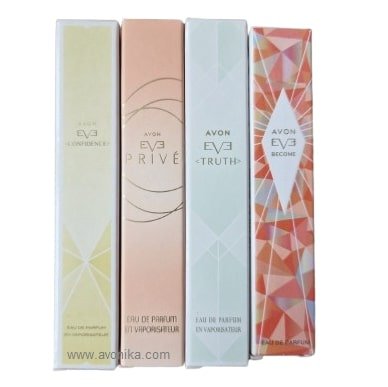 Set  AVON EVE Collection 4 eaux de parfum spray