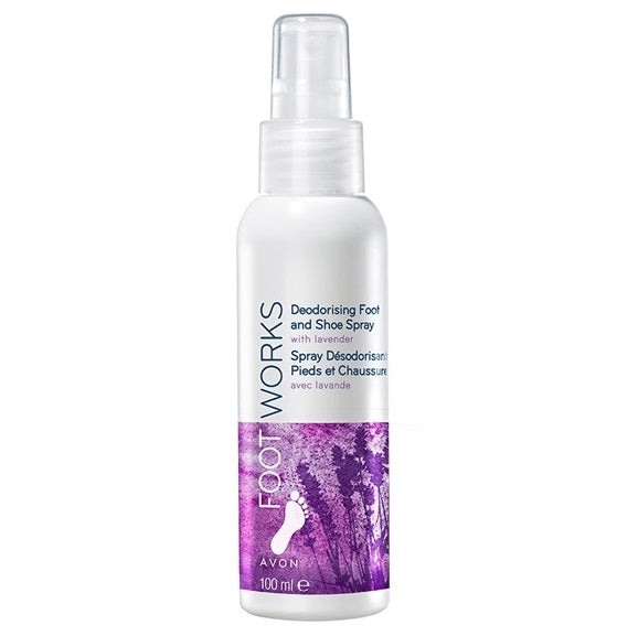 AVON Foot Works spray désodorisant pieds et chaussures lavande